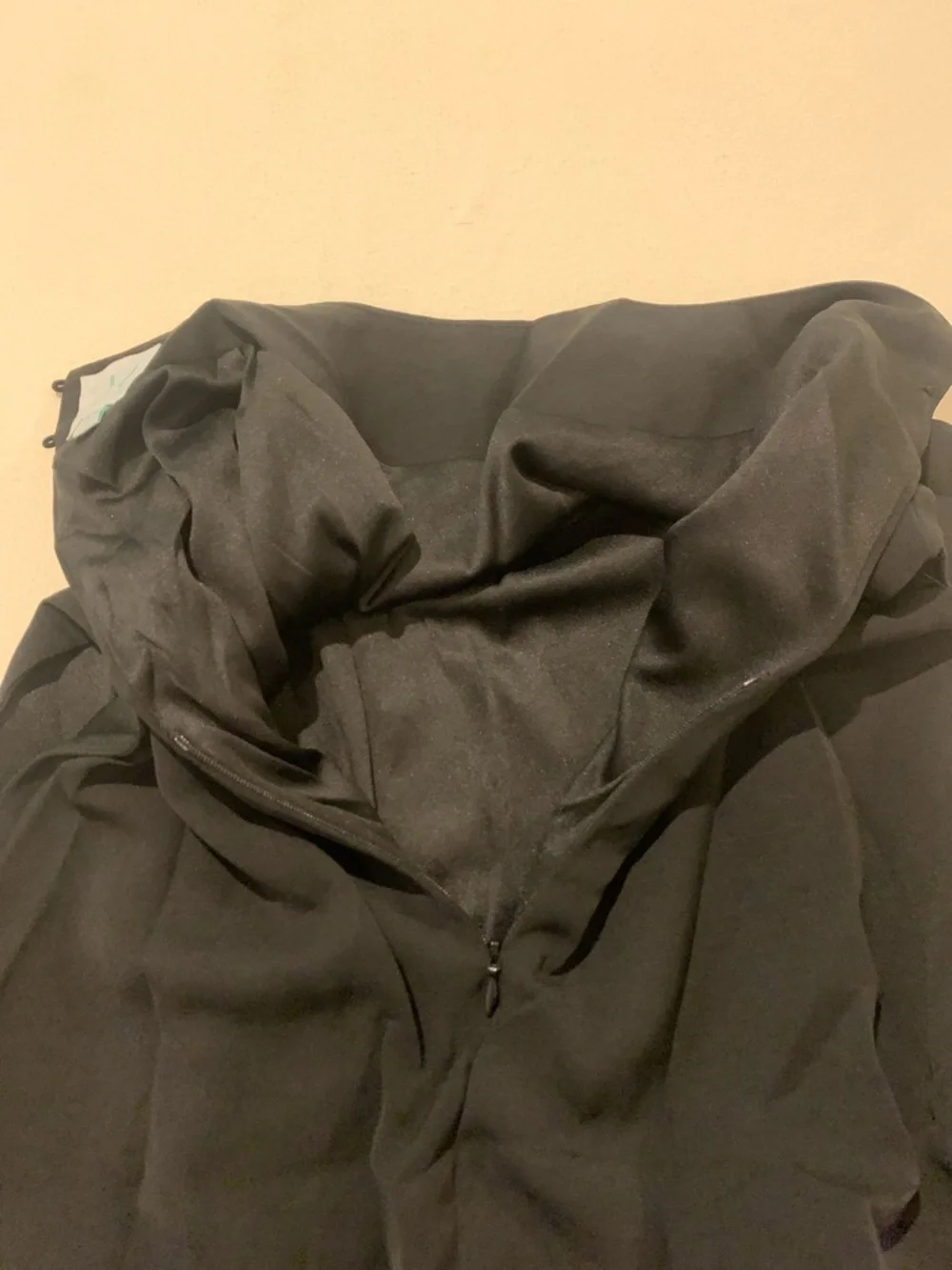 Shop the Mint Black Sleeveless Draped Mini Dress Medium NWOT High Neck